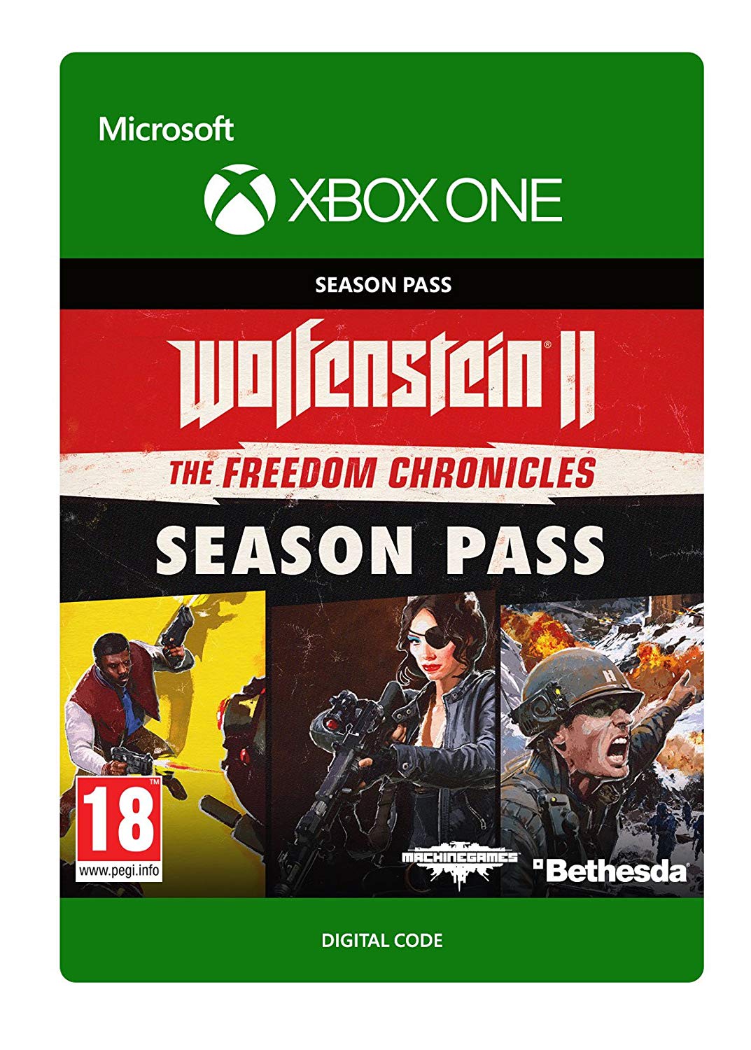 Wolfenstein II: The New Colossus - Freedom Chronicles Season Pass Digital Copy CD Key (Xbox One): GLOBAL (works worldwide)
