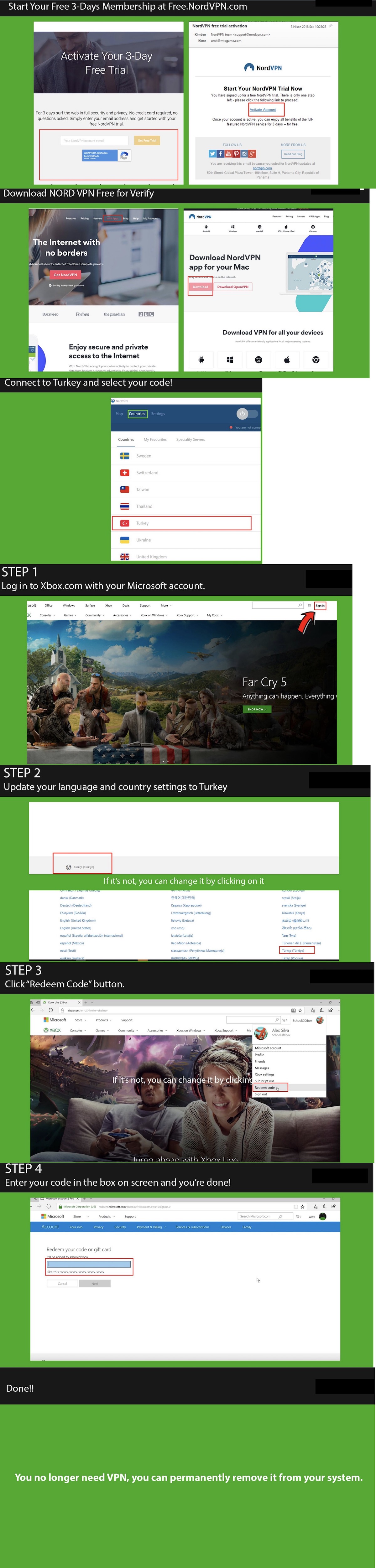 how to activate xbox key vpn